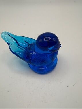 Blue Bird Of Happiness Signed Bird Figurine